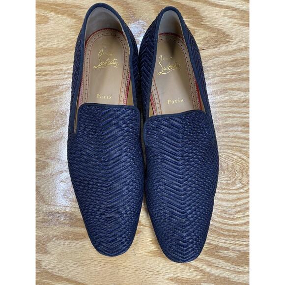 Christian Louboutin Other - Christian Louboutin Dandelion Loafer Men's 8 Blue Slip On Low Top Almond Toe B36